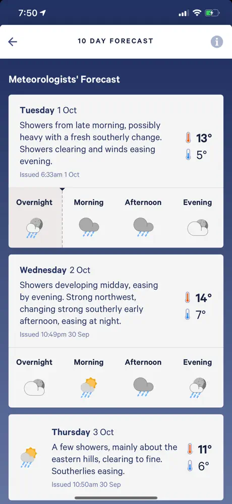 Metservice screenshot 2